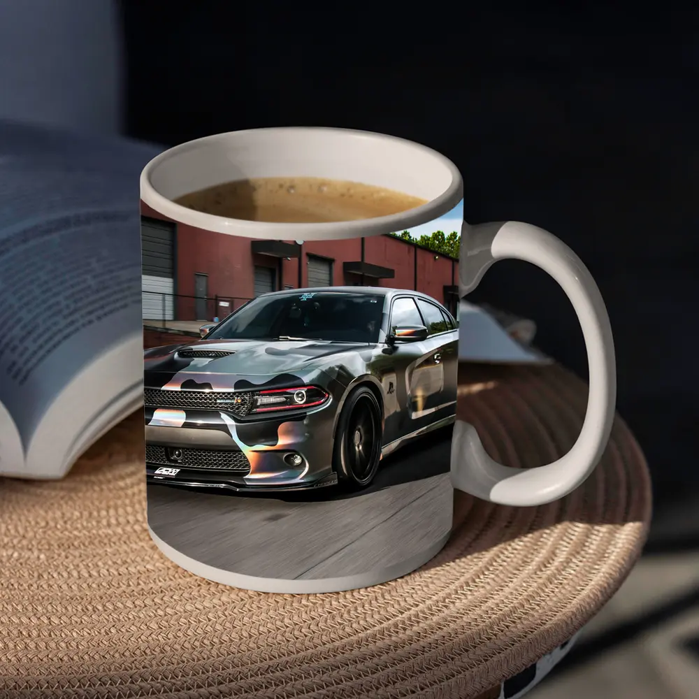 Dodge Charger Satin Camo Wrap Industrial Lot – Mugs