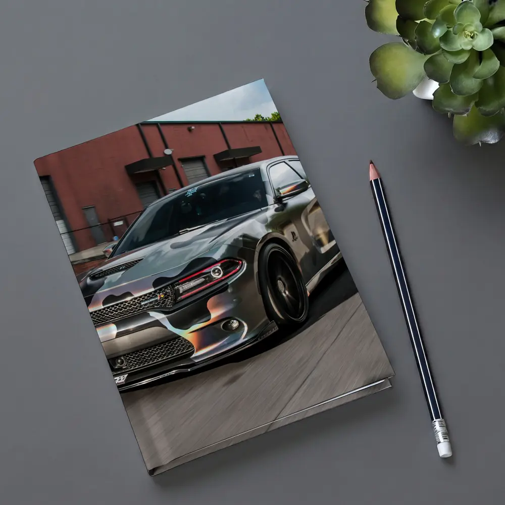 Dodge Charger Satin Camo Wrap Industrial Lot – Notebooks