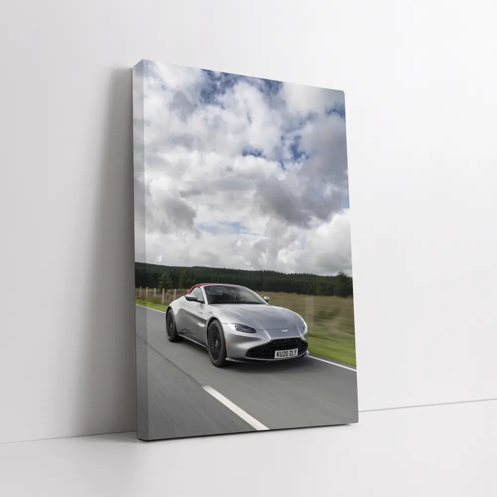Aston Martin Vantage Roadster Silver Country Road – Wall Art