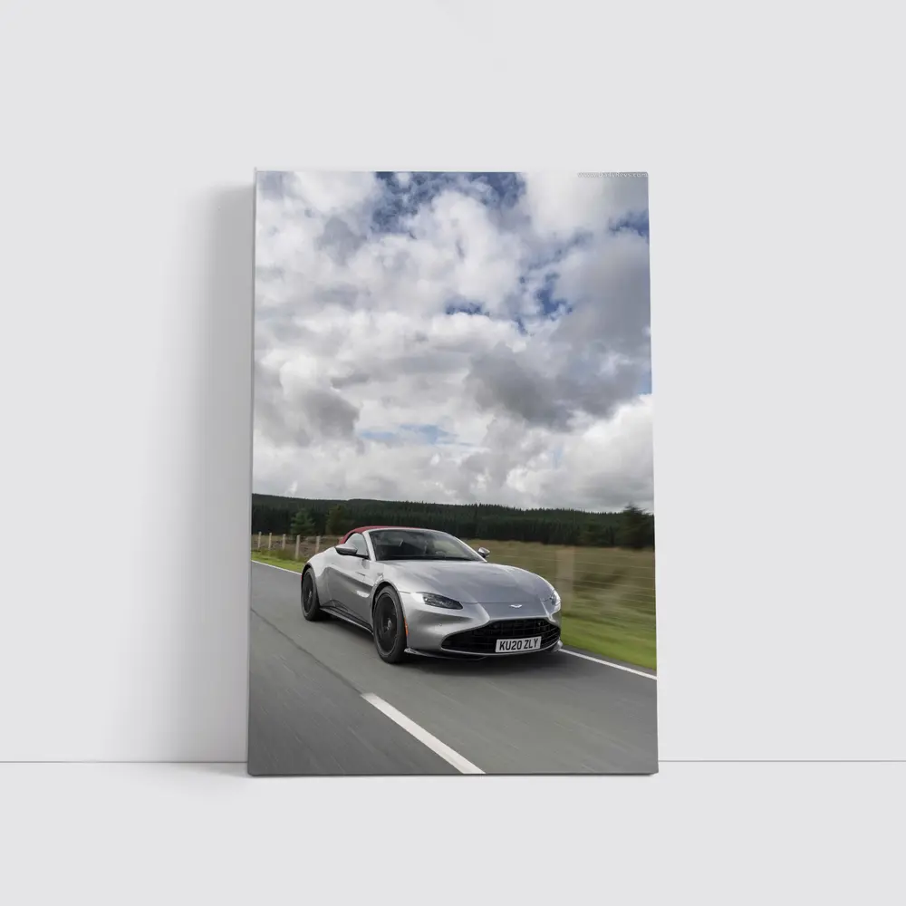 Aston Martin Vantage Roadster Silver Country Road – Wall Art