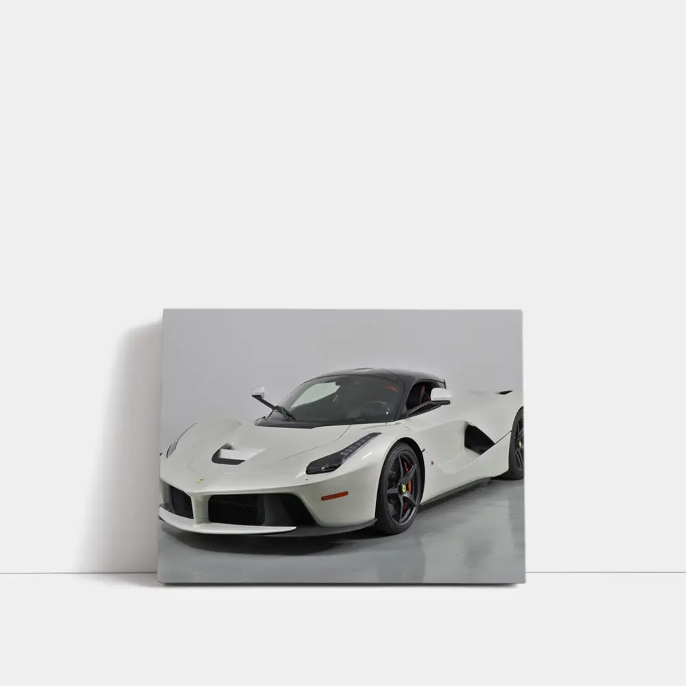 Ferrari LaFerrari White Supercar Studio Shot – Wall Art