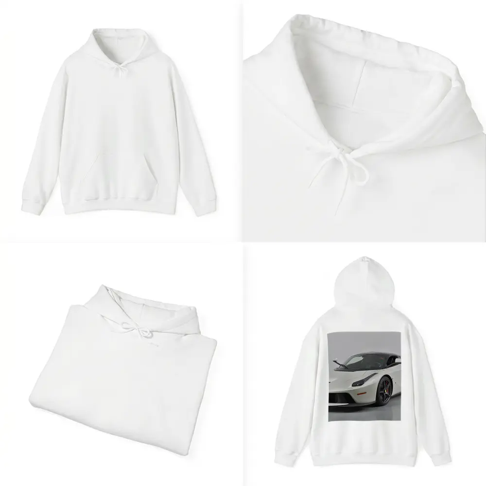 Ferrari LaFerrari White Supercar Studio Shot – Hoodies