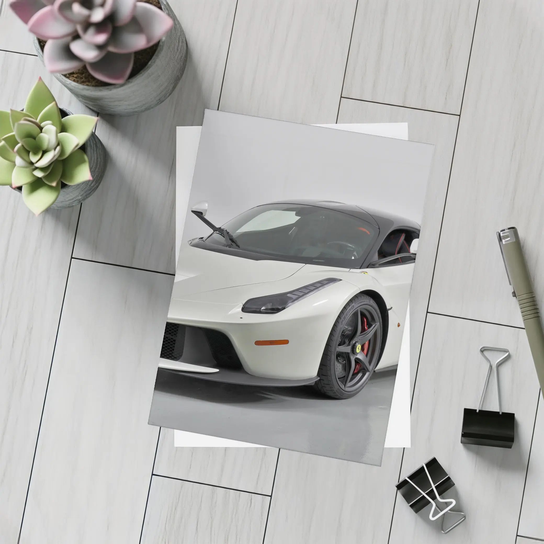 Ferrari LaFerrari White Supercar Studio Shot – Postcards