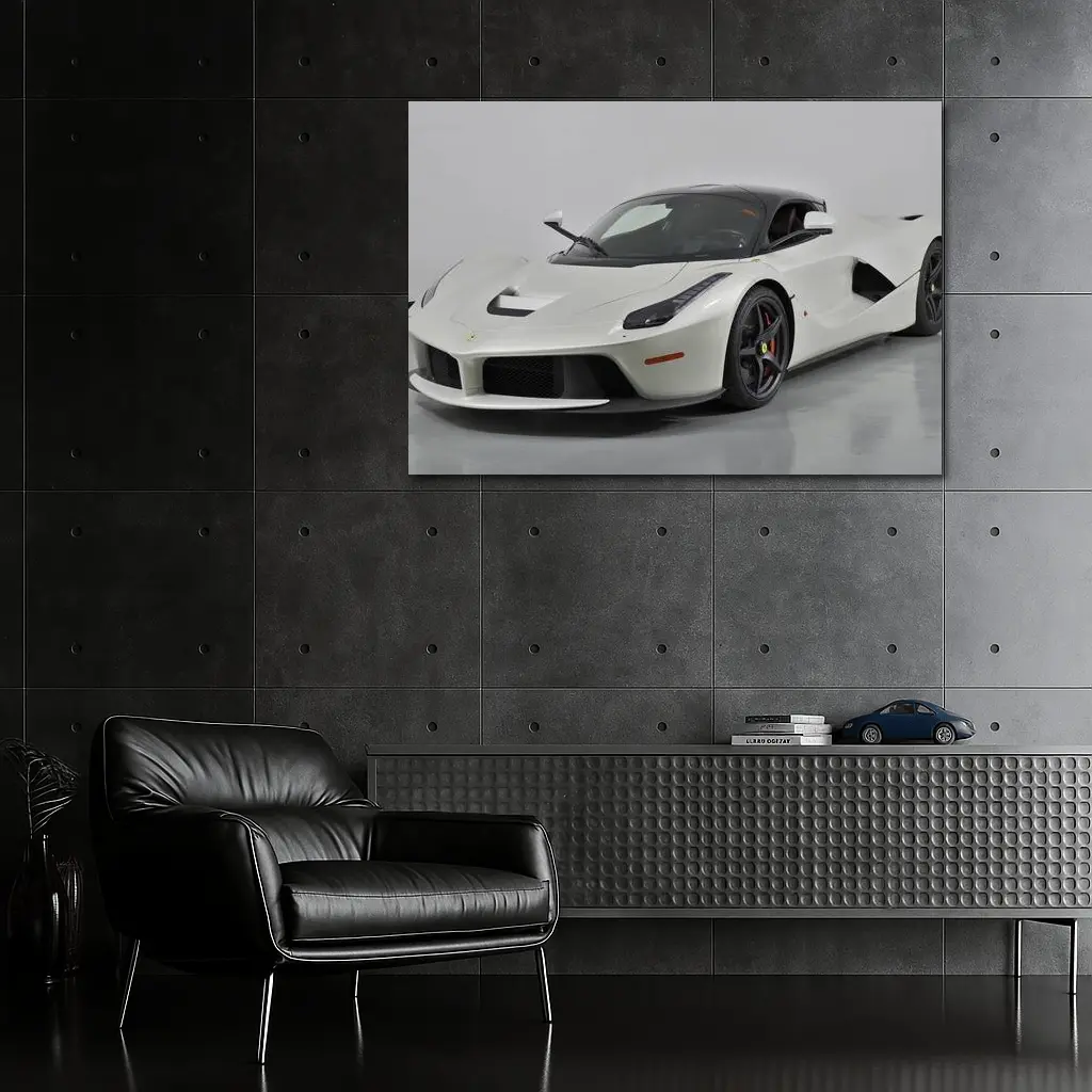Ferrari LaFerrari White Supercar Studio Shot – Wall Art