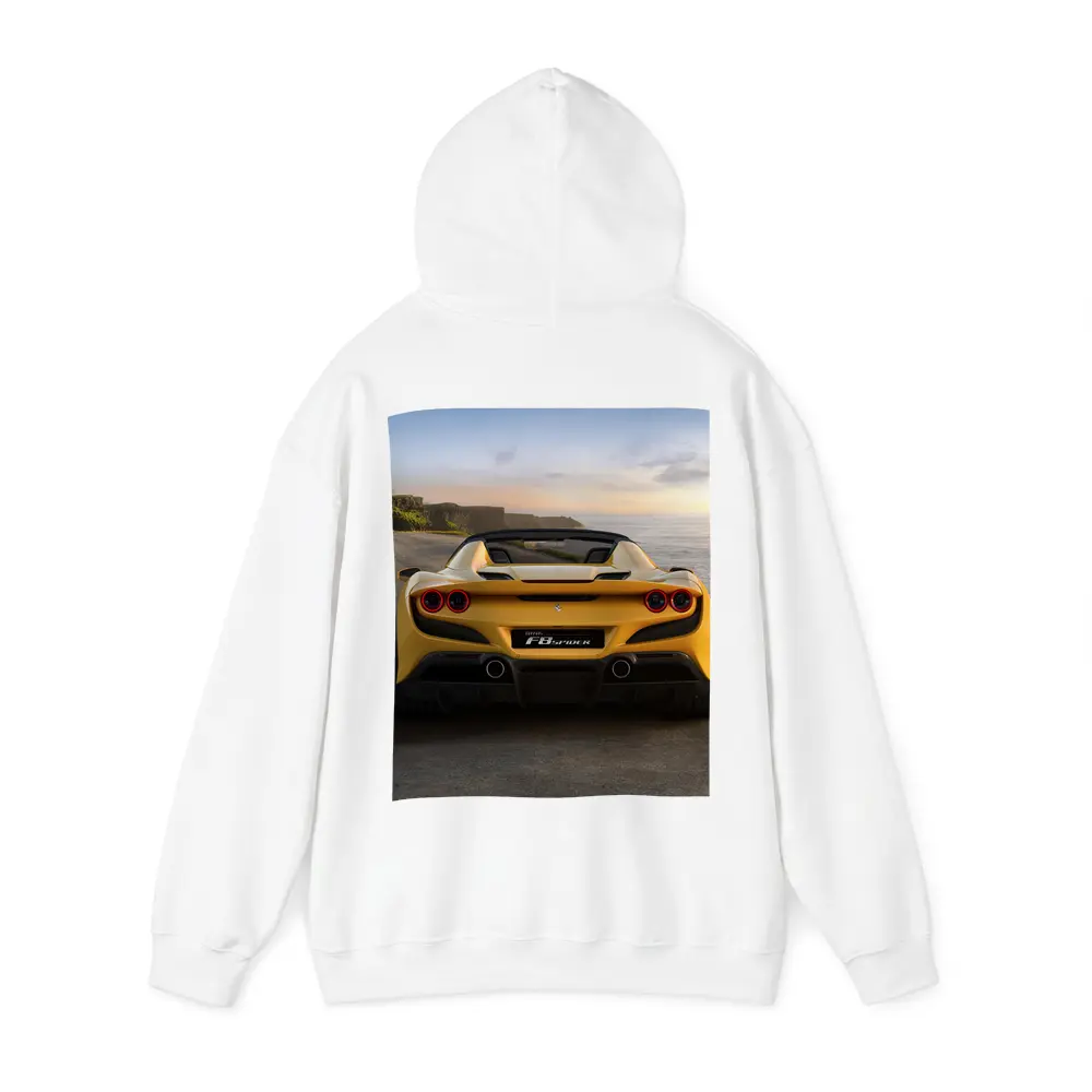 Ferrari F8 Spider Yellow Coastal Road – Hoodies