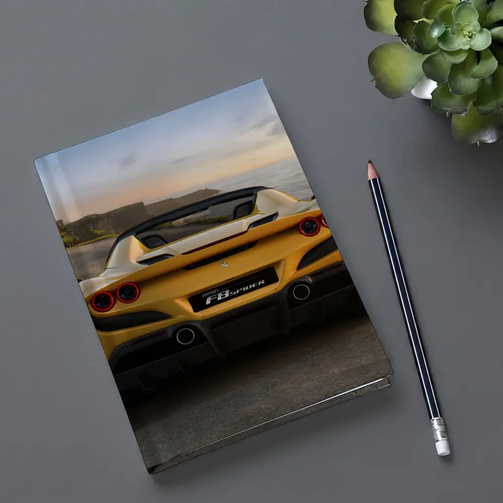 Ferrari F8 Spider Yellow Coastal Road – Notebooks