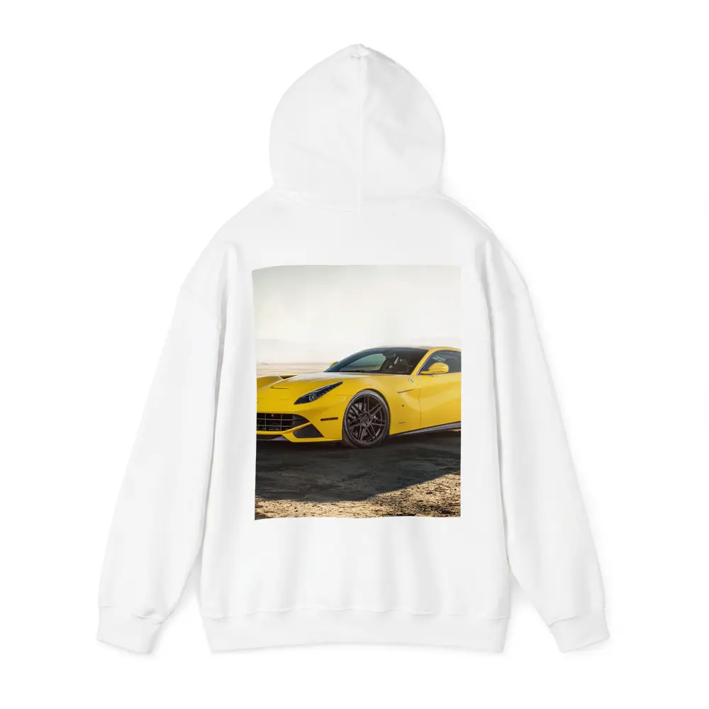 Yellow Ferrari F12 Desert Dry Lake – Hoodies