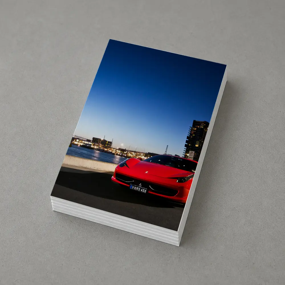 Ferrari 458 Italia Red City Dusk – Postcards