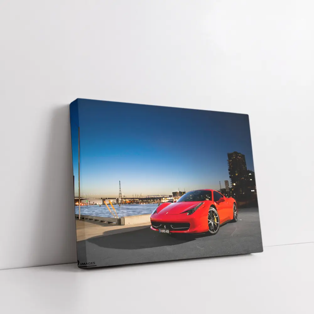 Ferrari 458 Italia Red City Dusk – Wall Art
