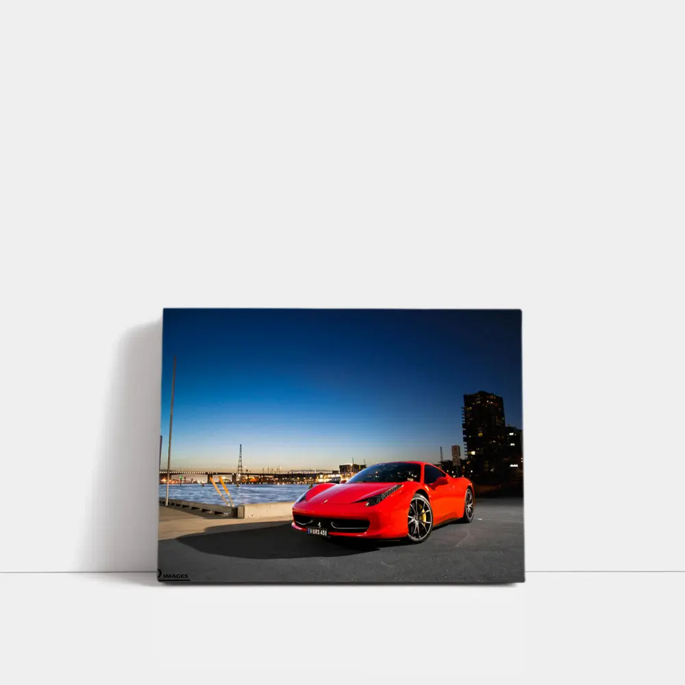 Ferrari 458 Italia Red City Dusk – Wall Art