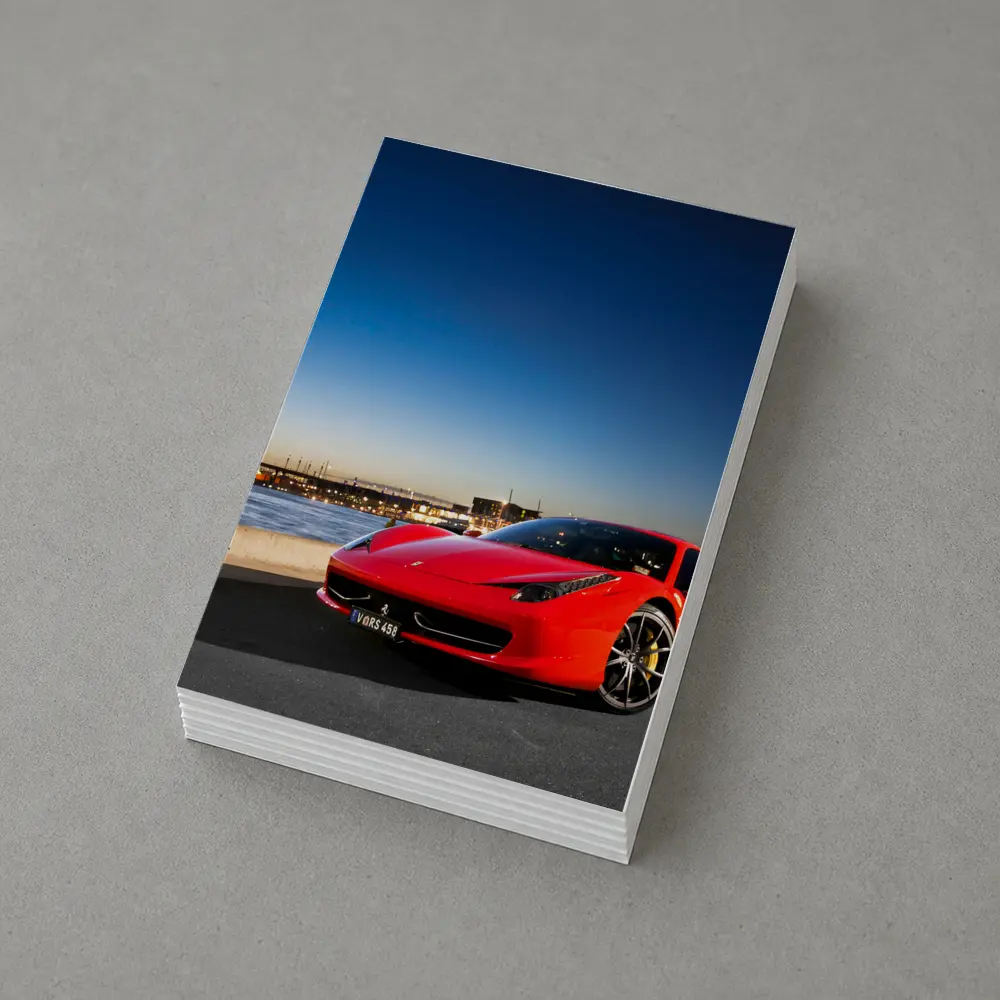 Ferrari 458 Italia Red City Dusk – Postcards