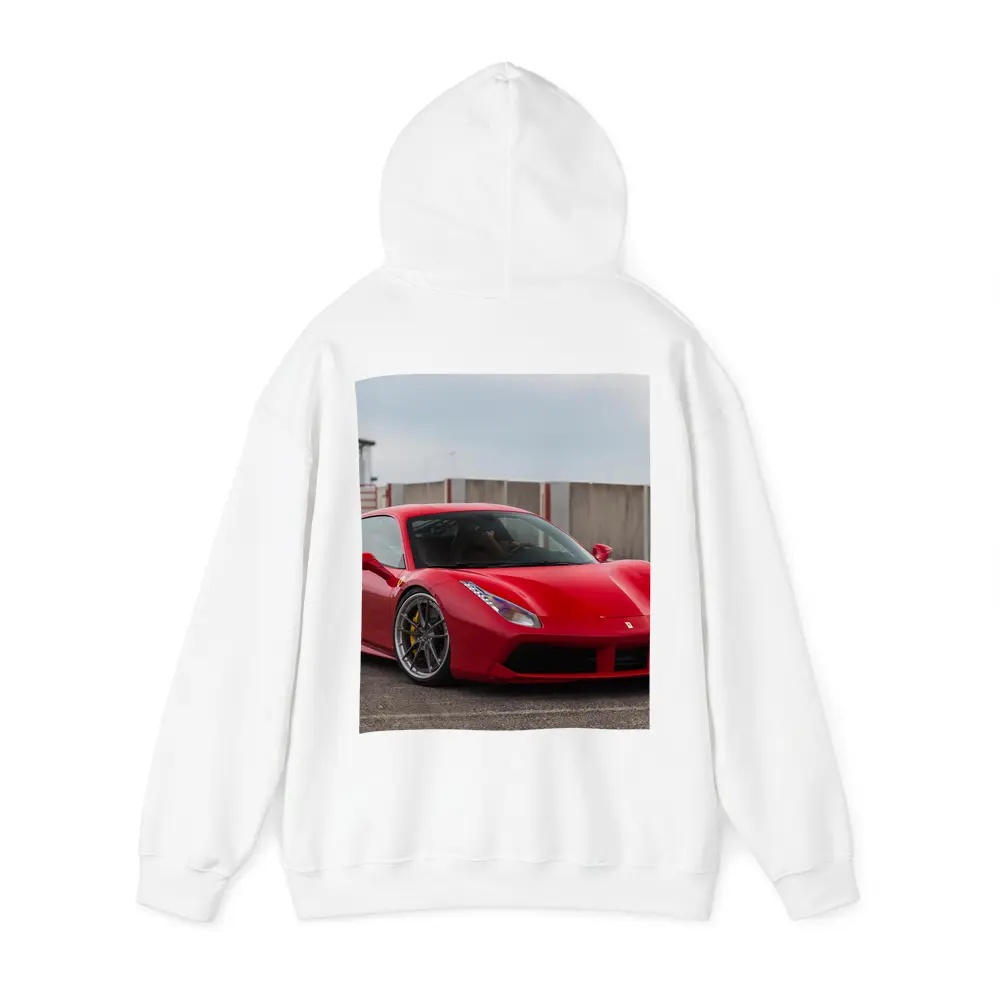Ferrari 488 GTB Red Supercar Track Setting – Hoodies