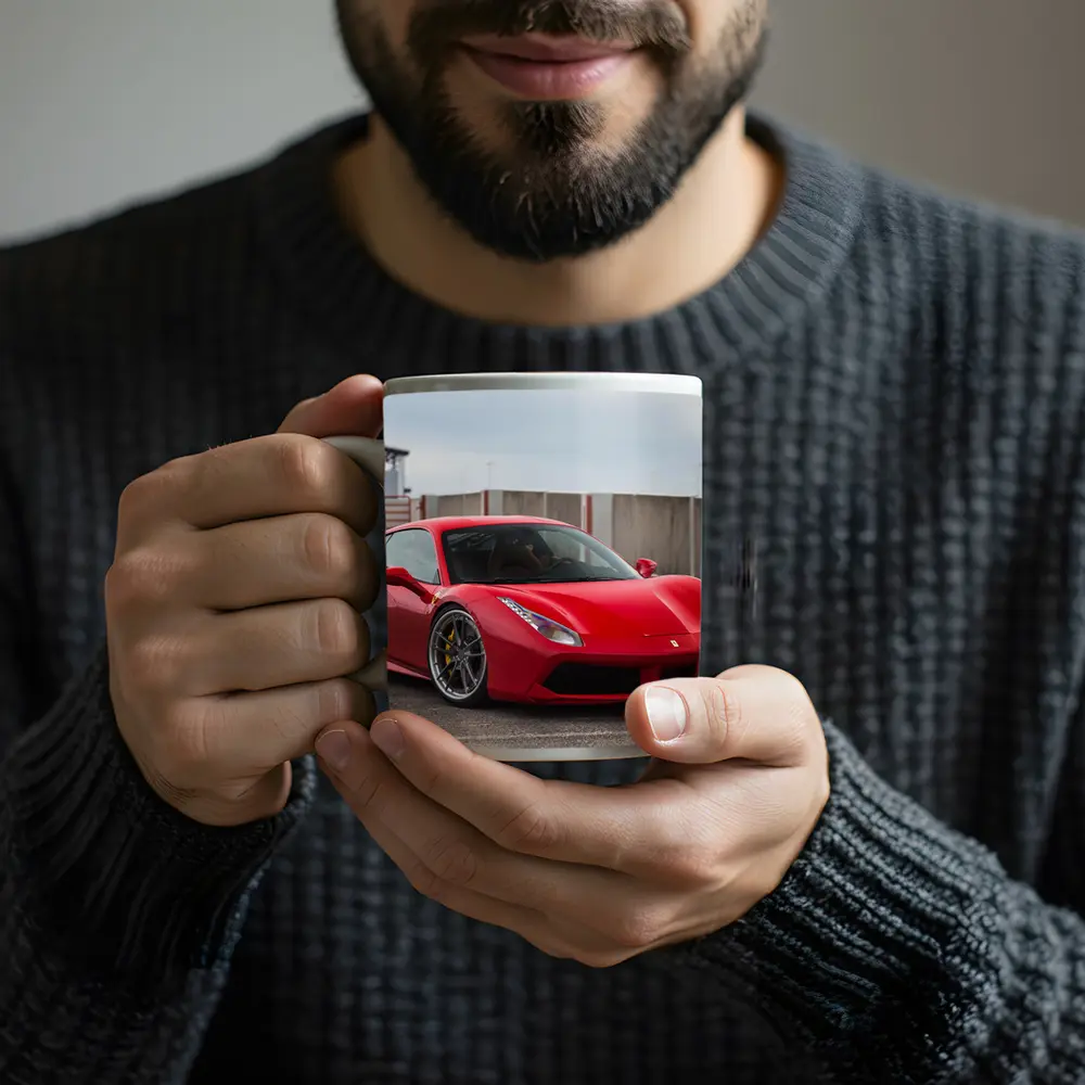 Ferrari 488 GTB Red Supercar Track Setting – Mugs
