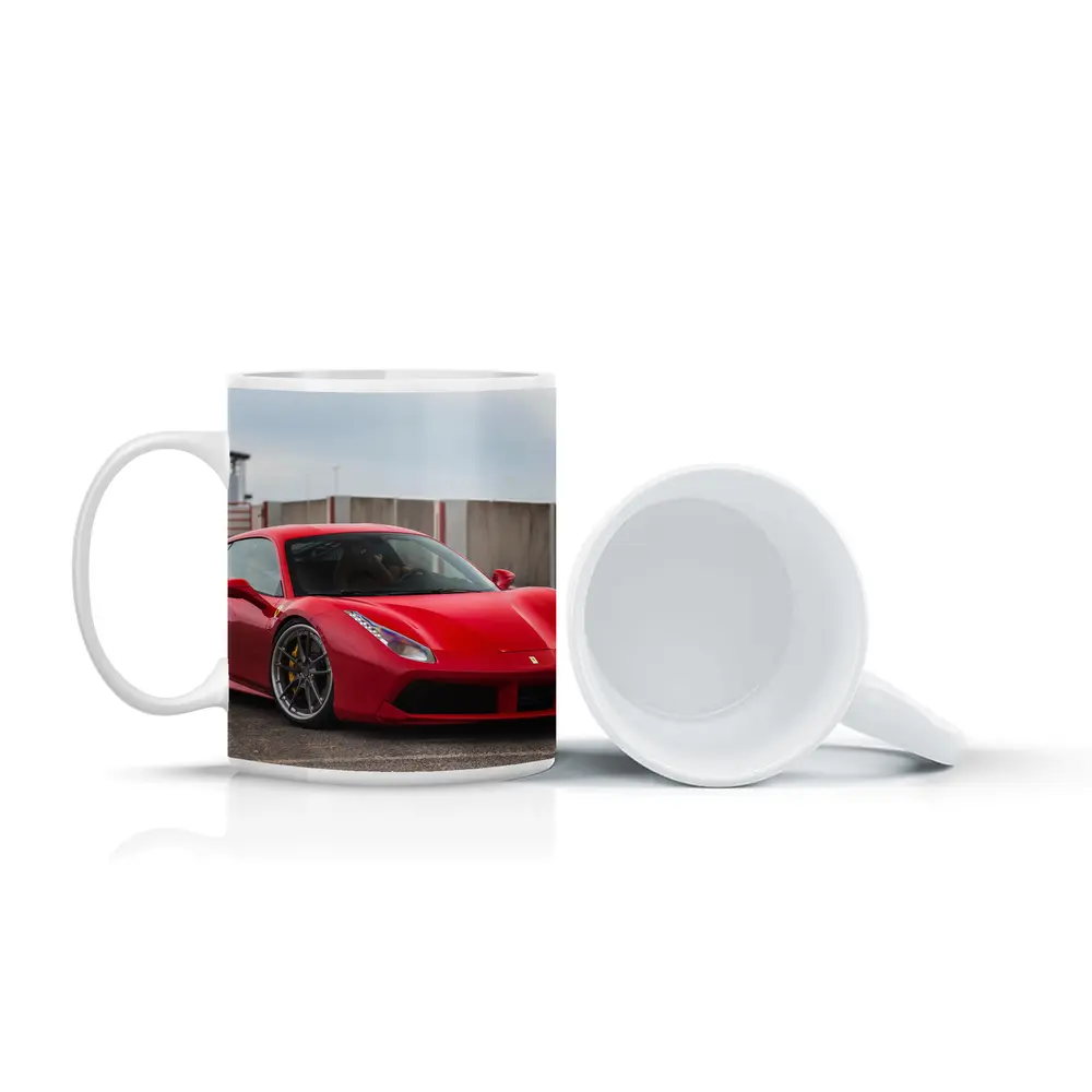 Ferrari 488 GTB Red Supercar Track Setting – Mugs