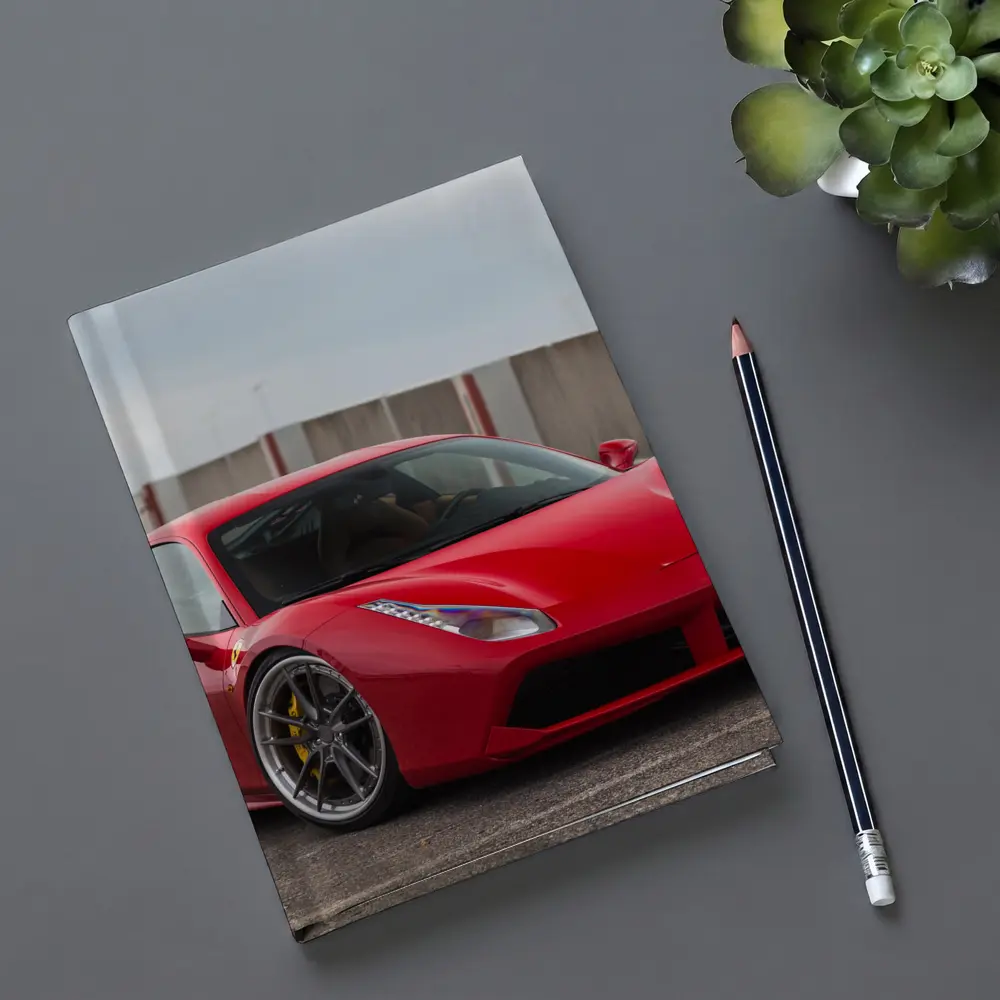 Ferrari 488 GTB Red Supercar Track Setting – Notebooks