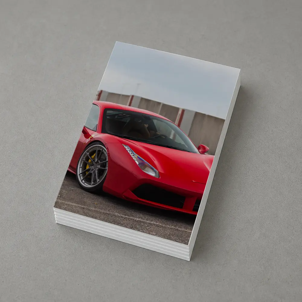 Ferrari 488 GTB Red Supercar Track Setting – Postcards