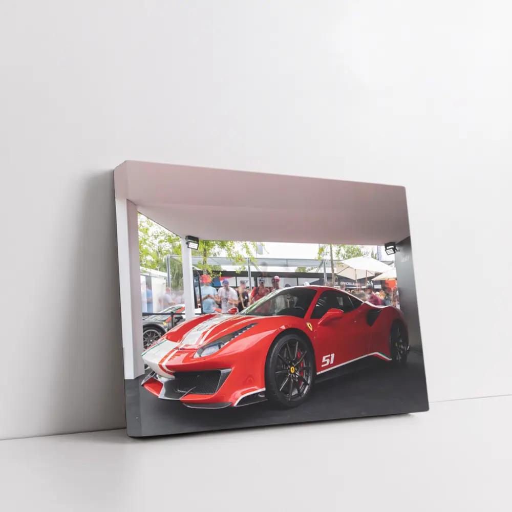Ferrari 488 Pista Red Racing Car Event – Wall Art