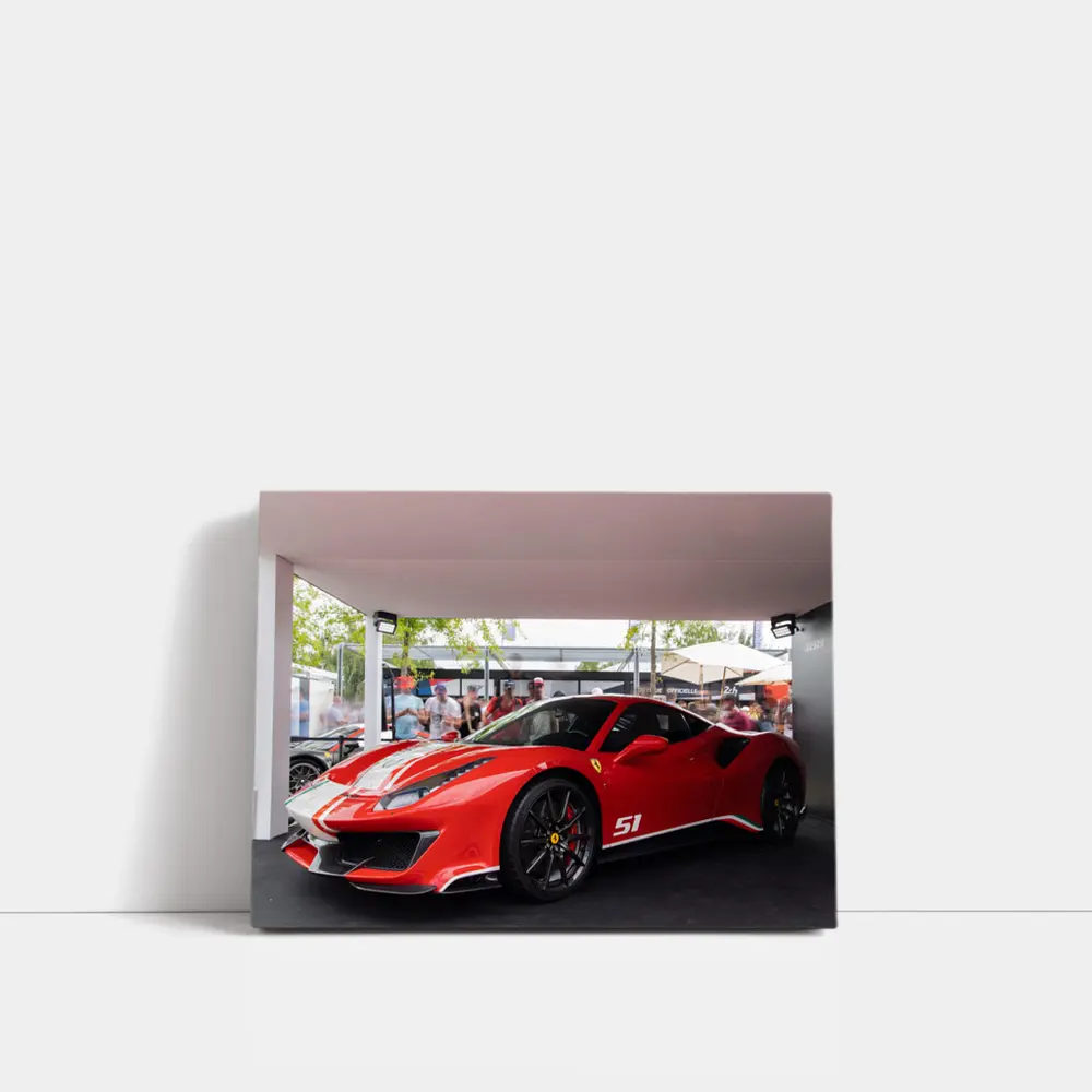Ferrari 488 Pista Red Racing Car Event – Wall Art