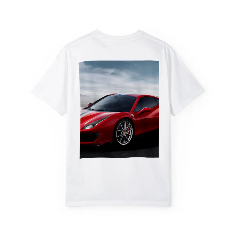 Ferrari 488 Pista Red Supercar Desert Background – T-Shirts