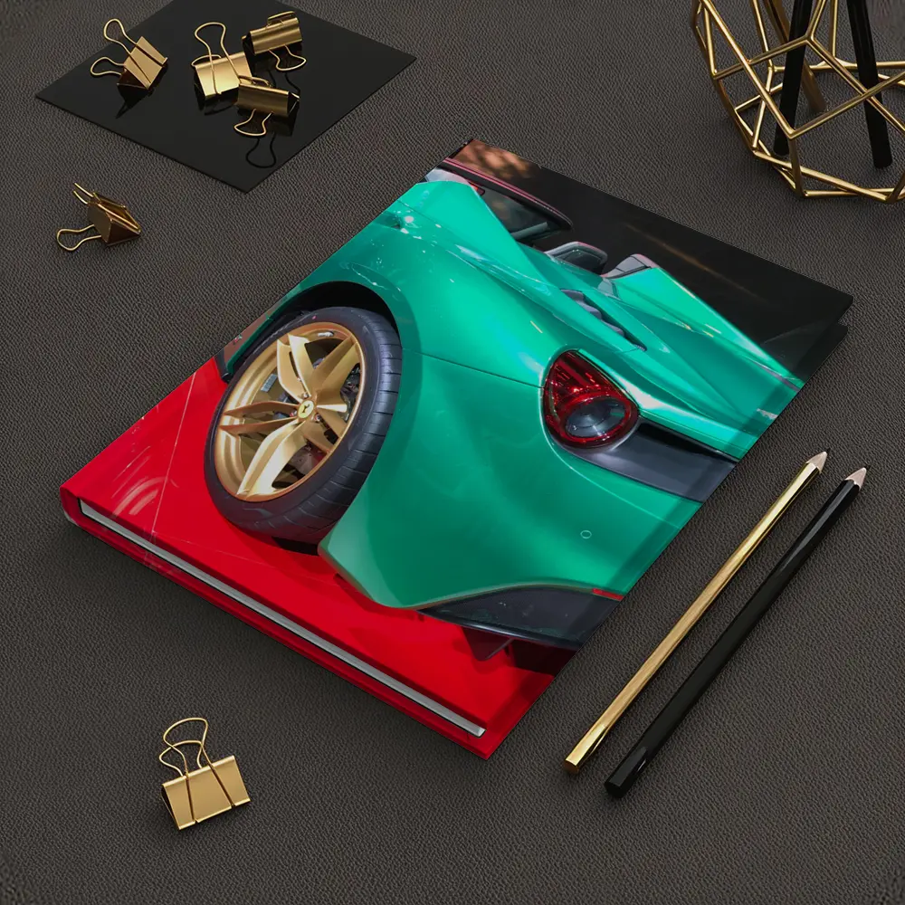 Ferrari 488 Spider Green Gold Wheels Display – Notebooks