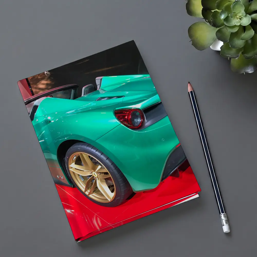 Ferrari 488 Spider Green Gold Wheels Display – Notebooks