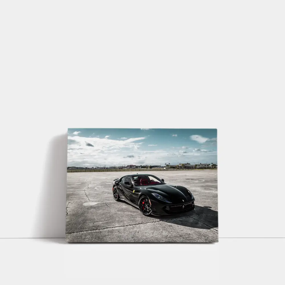 Ferrari 812 Superfast Black On Track – Wall Art