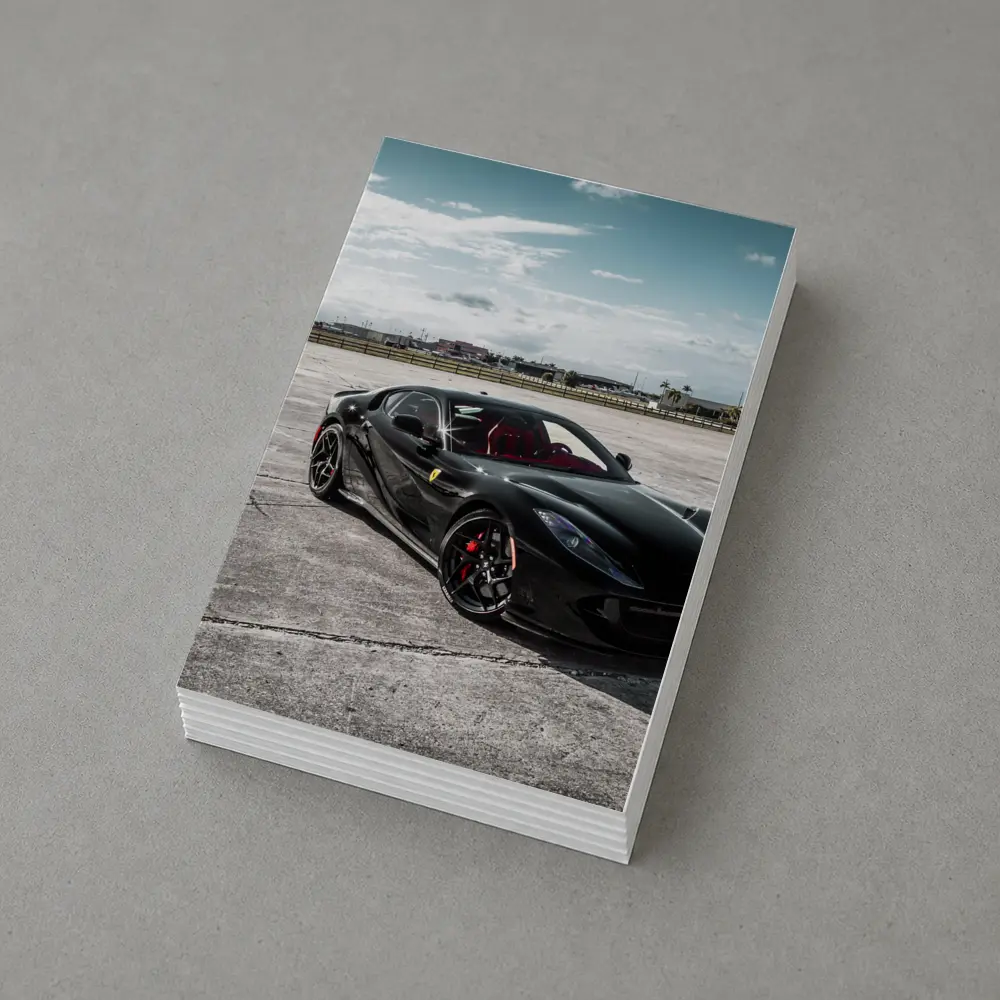 Ferrari 812 Superfast Black On Track – Postcards