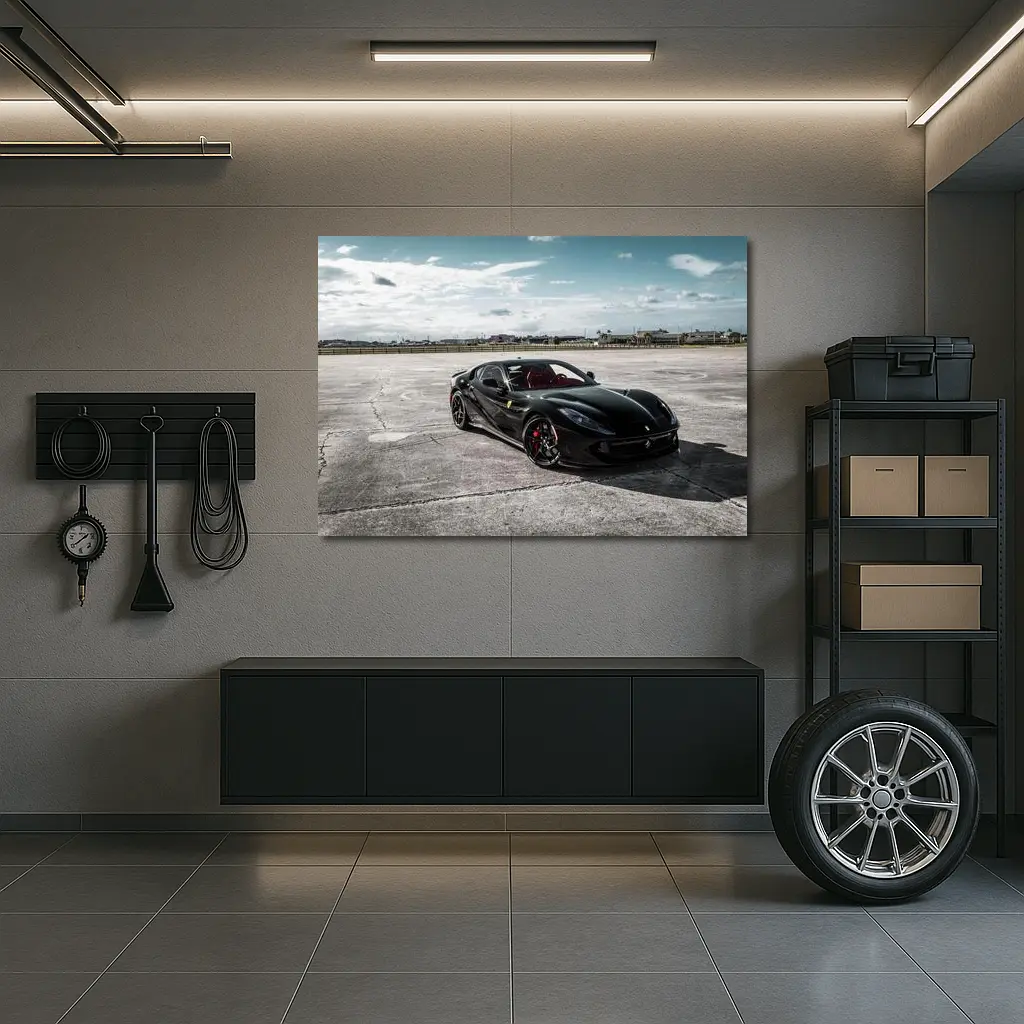 Ferrari 812 Superfast Black On Track – Wall Art