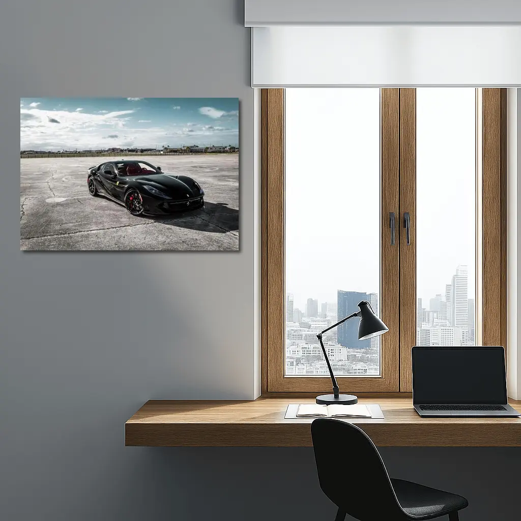 Ferrari 812 Superfast Black On Track – Wall Art