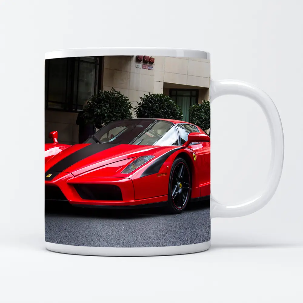 Ferrari Enzo Red Supercar City Street – Mugs