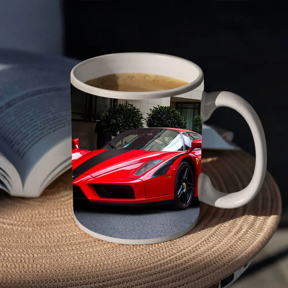 Ferrari Enzo Red Supercar City Street – Mugs