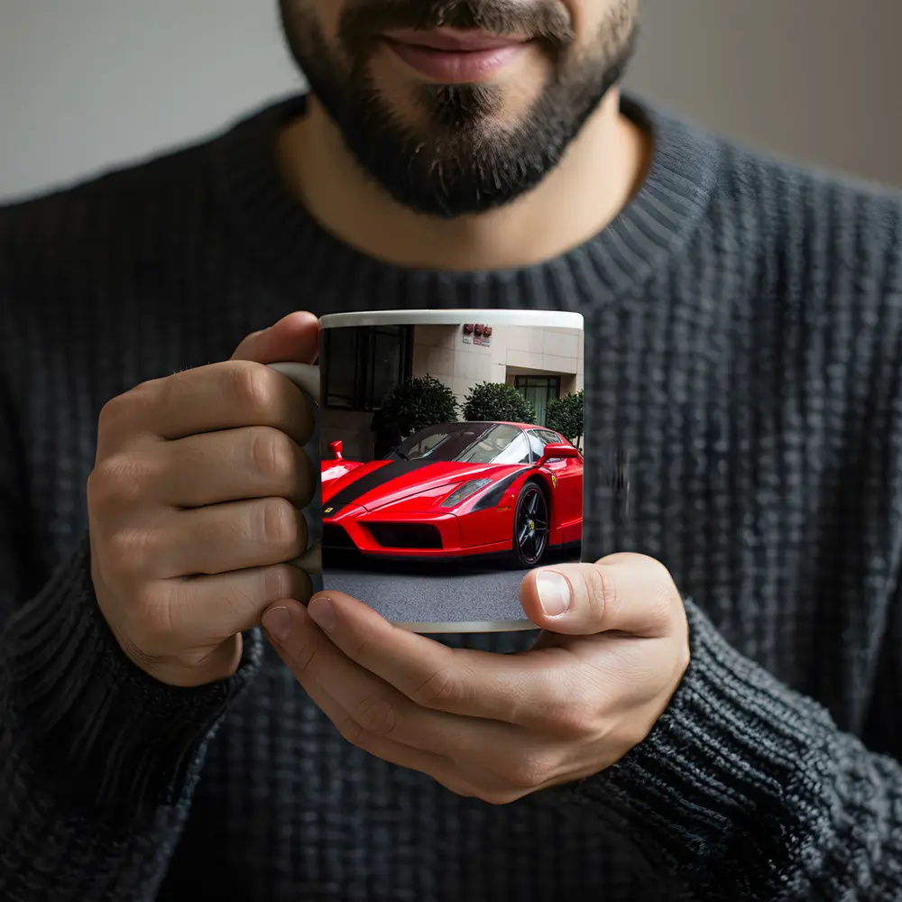 Ferrari Enzo Red Supercar City Street – Mugs