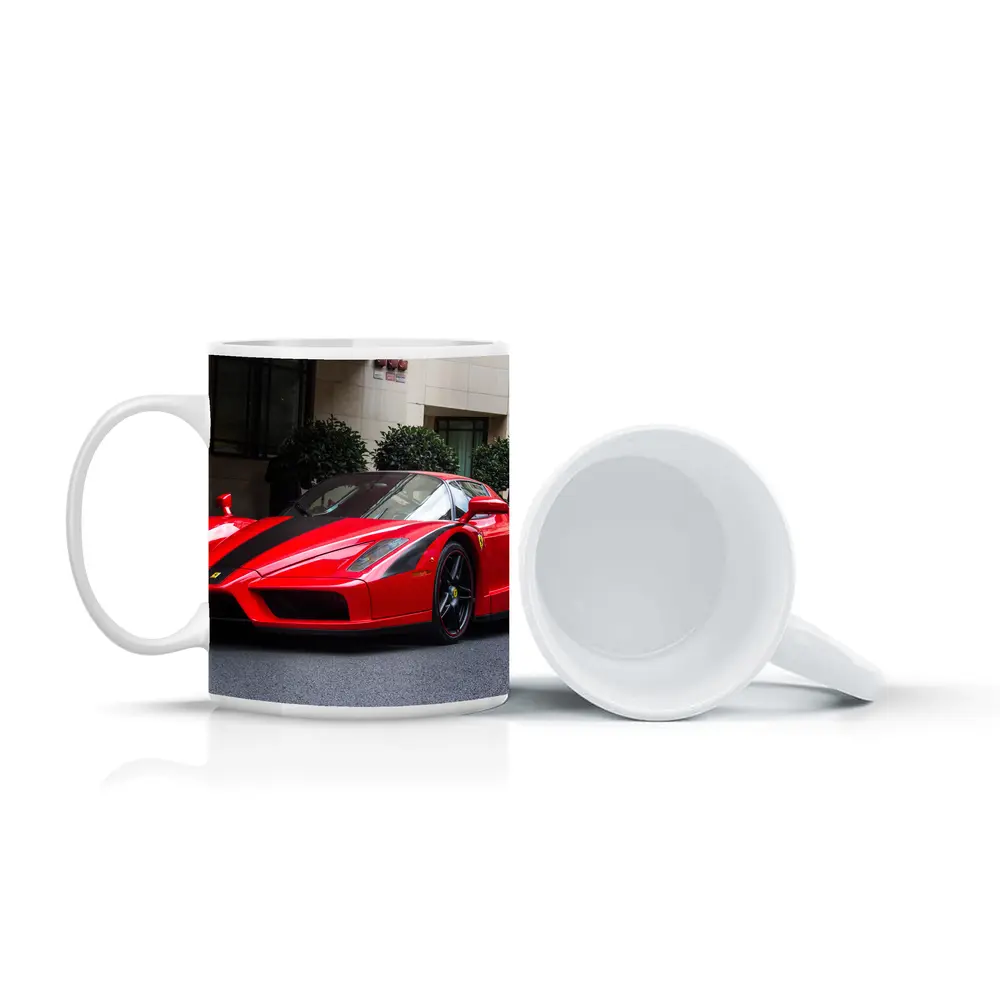 Ferrari Enzo Red Supercar City Street – Mugs