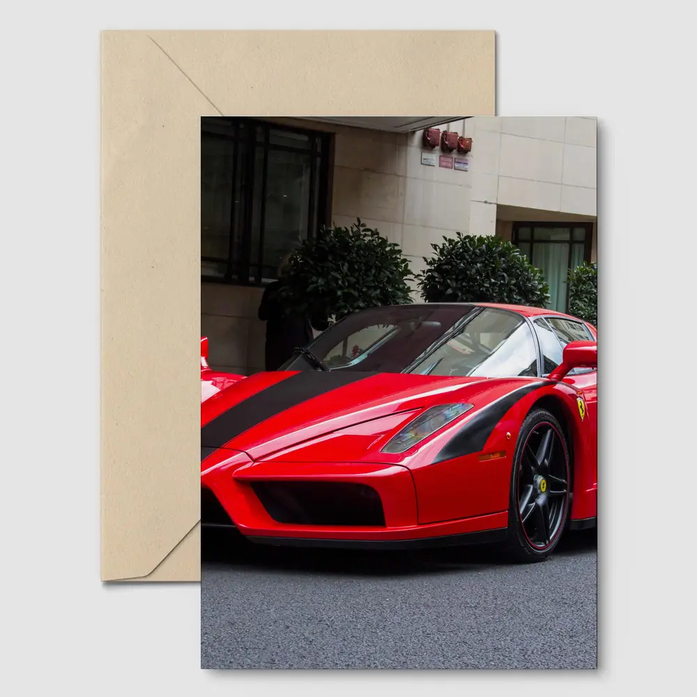 Ferrari Enzo Red Supercar City Street – Postcards