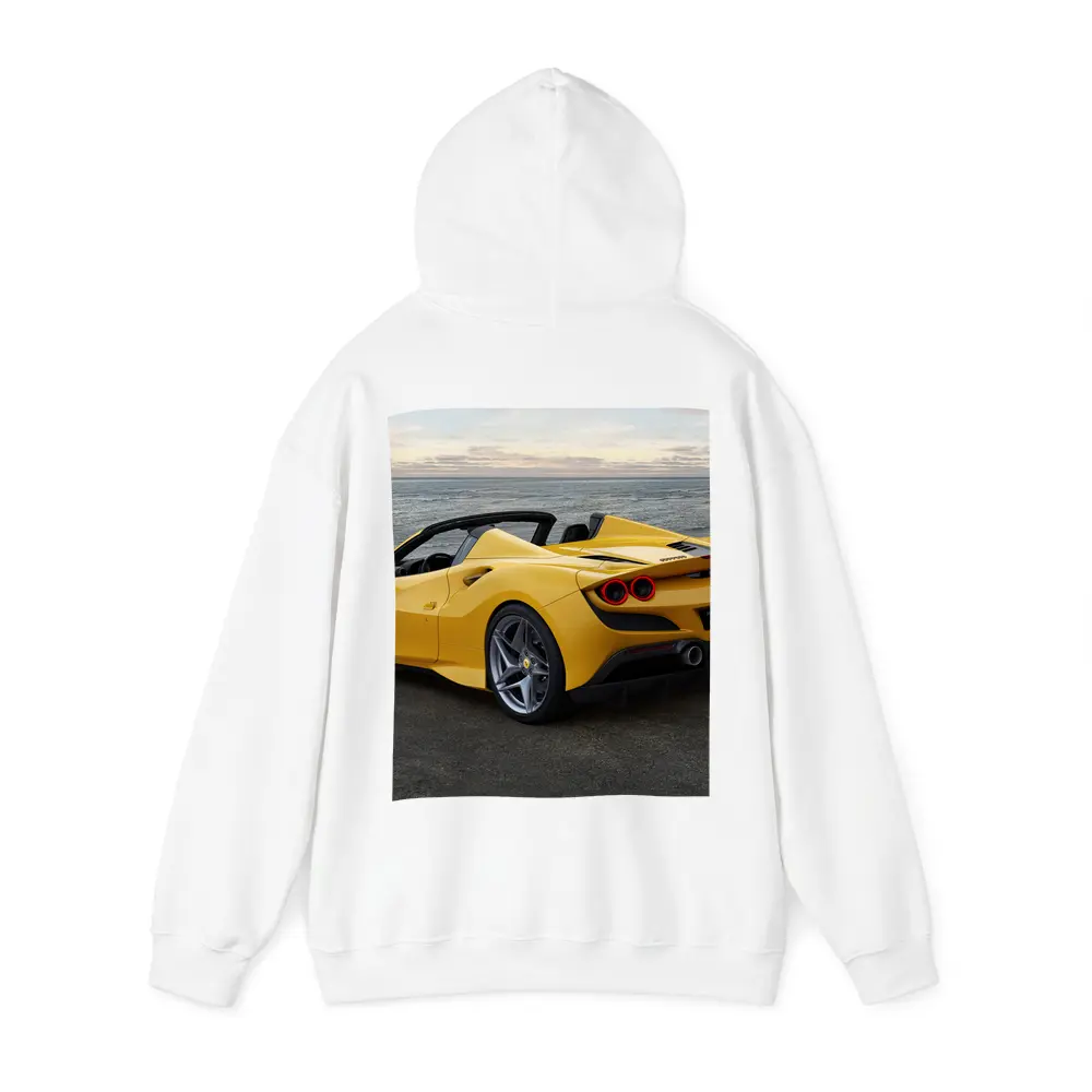 Ferrari F8 Spider Yellow Coastal View – Hoodies