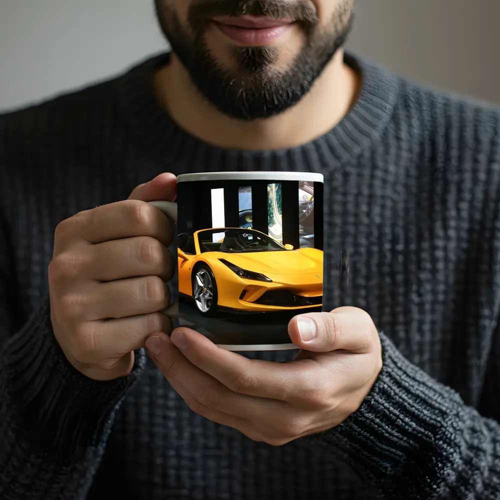 Ferrari F8 Spider Yellow Showroom Display – Mugs