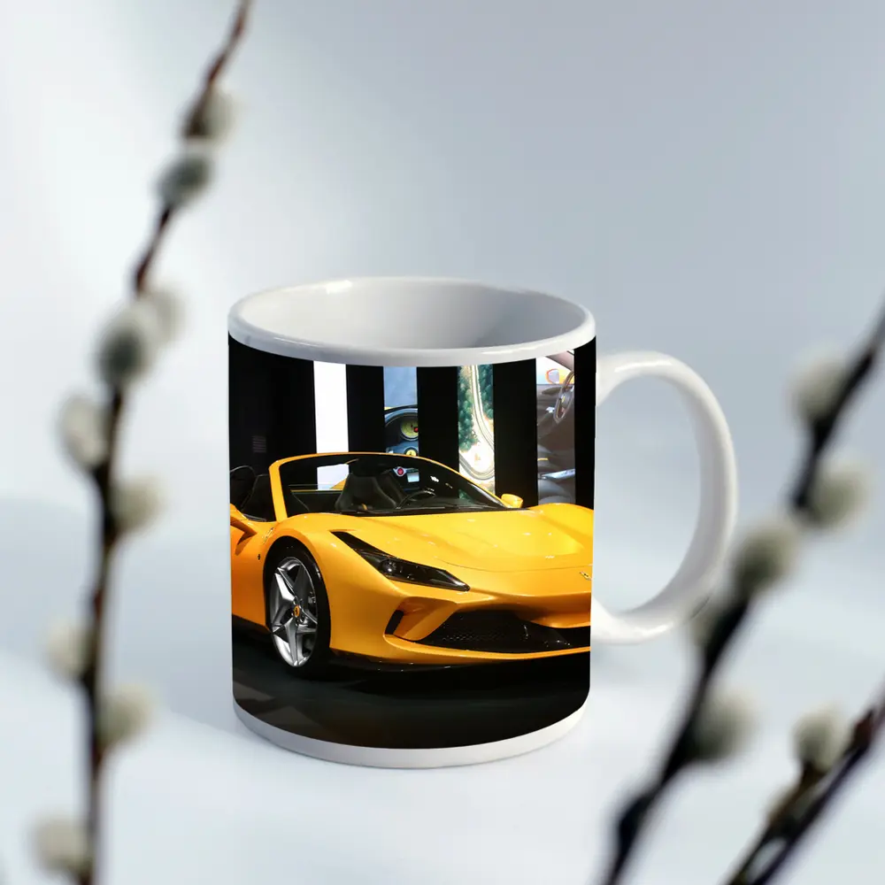 Ferrari F8 Spider Yellow Showroom Display – Mugs