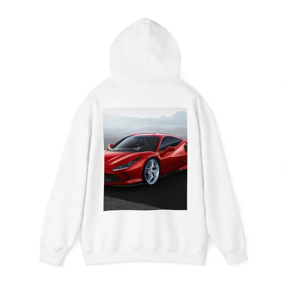 Ferrari F8 Tributo Red Mountain Background – Hoodies