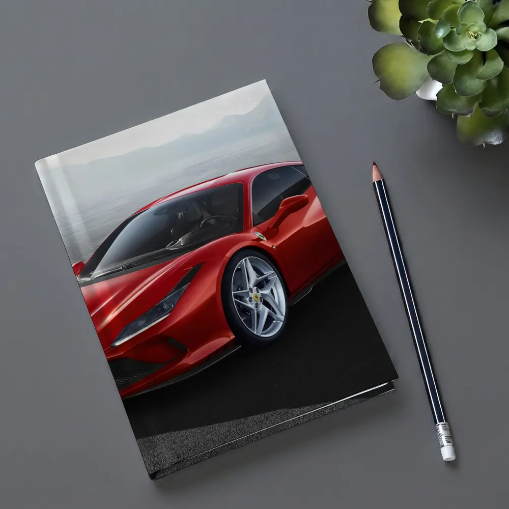 Ferrari F8 Tributo Red Mountain Background – Notebooks