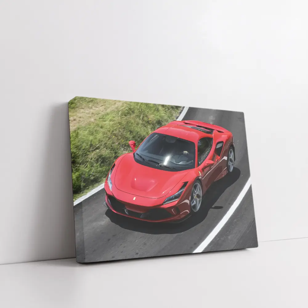 Ferrari F8 Tributo Red Supercar Road – Wall Art