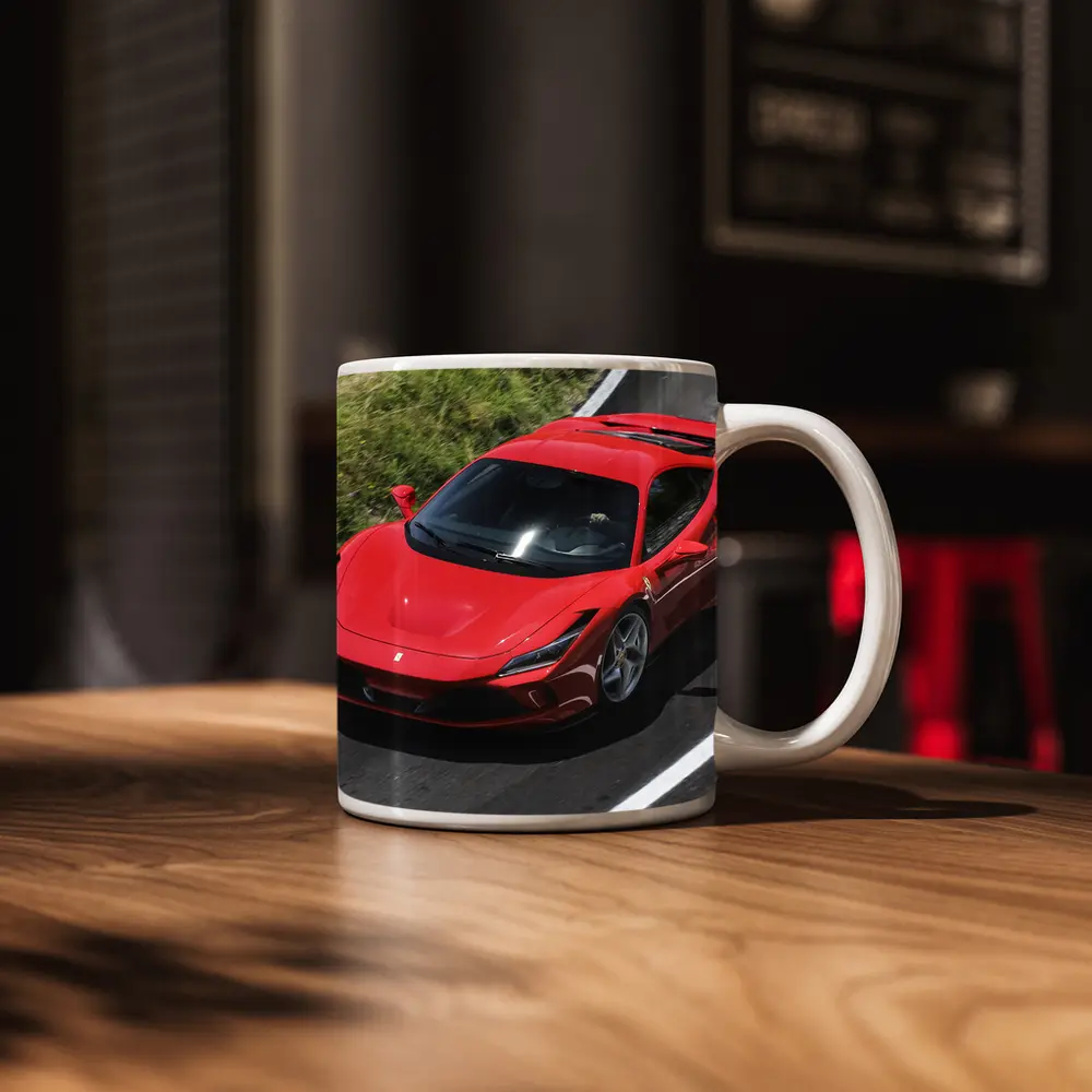Ferrari F8 Tributo Red Supercar Road – Mugs