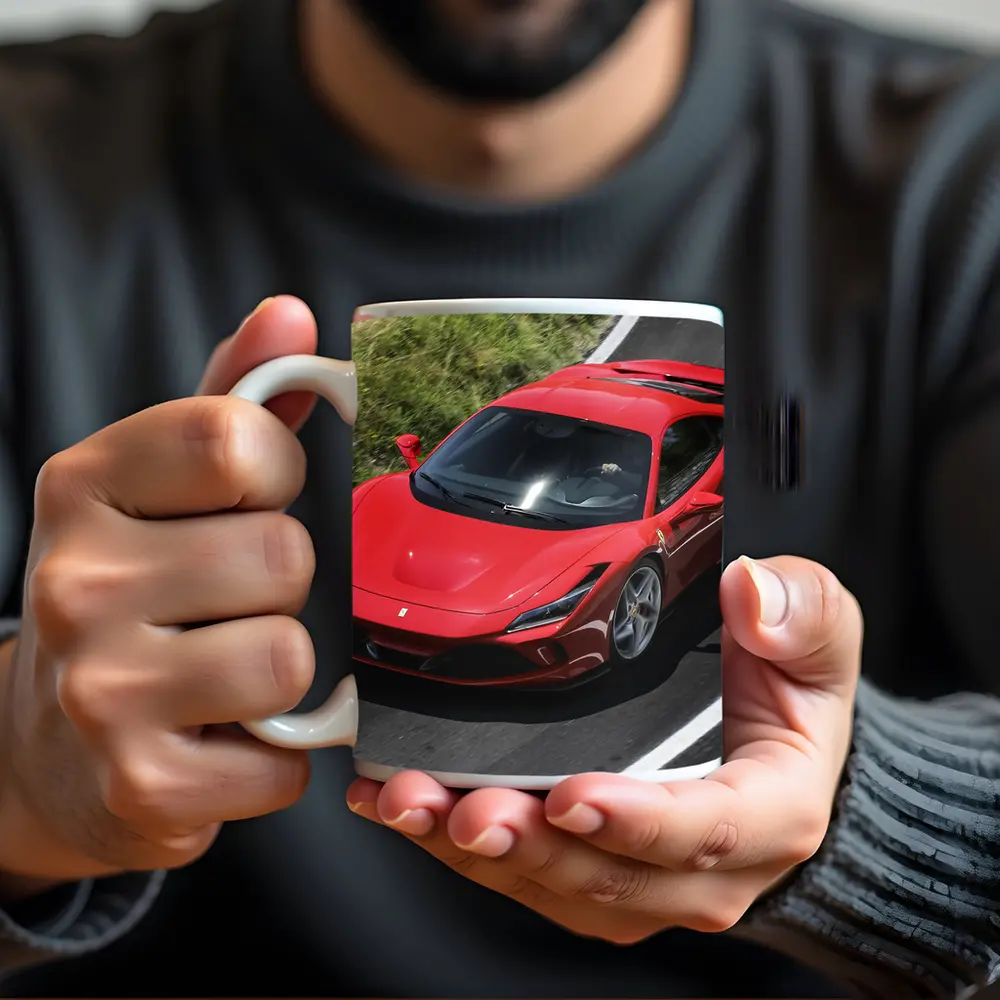 Ferrari F8 Tributo Red Supercar Road – Mugs