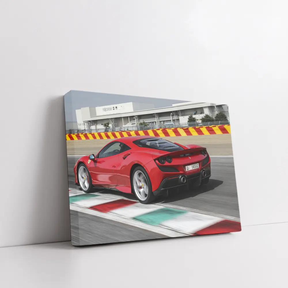 Ferrari F8 Tributo on Racing Track – Wall Art
