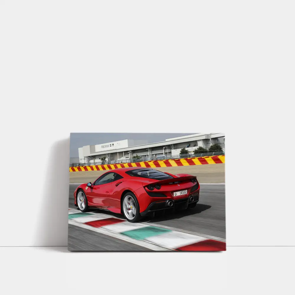 Ferrari F8 Tributo on Racing Track – Wall Art
