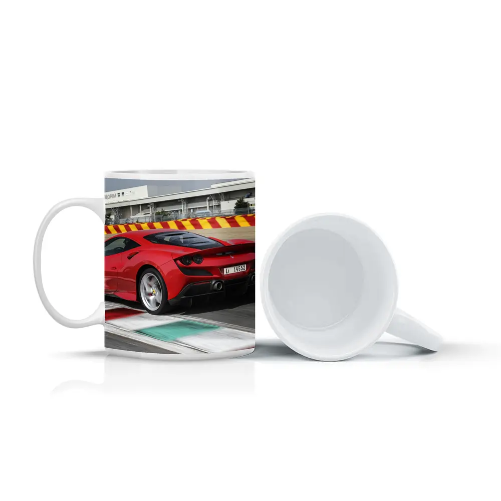 Ferrari F8 Tributo on Racing Track – Mugs