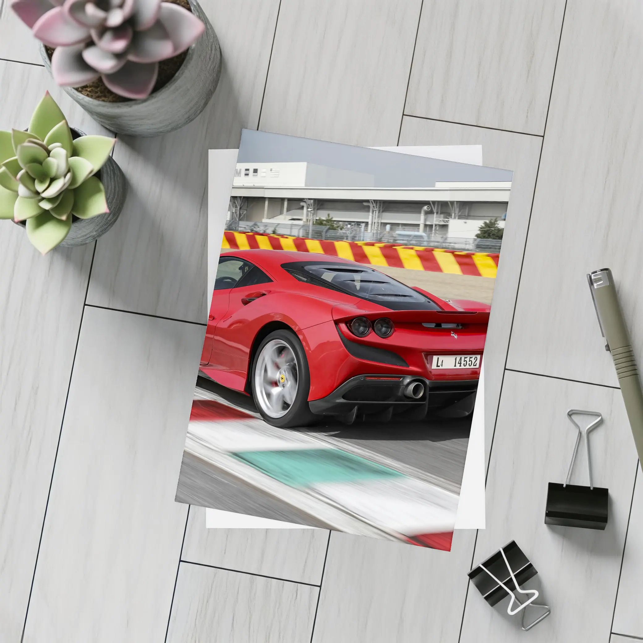 Ferrari F8 Tributo on Racing Track – Postcards