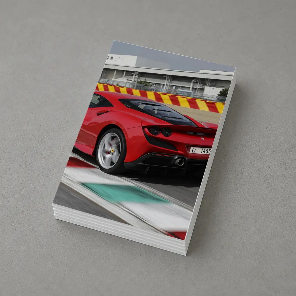 Ferrari F8 Tributo on Racing Track – Postcards