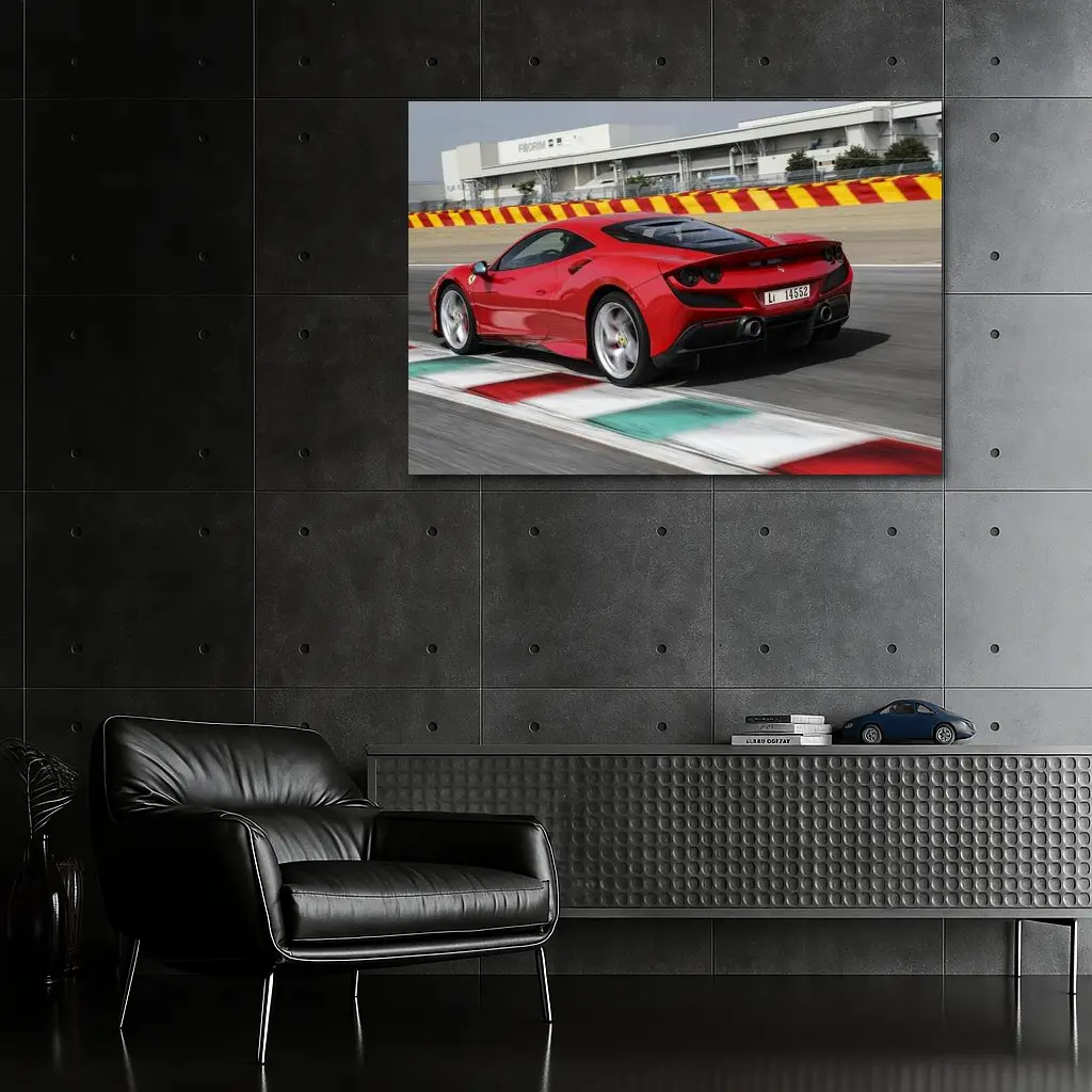 Ferrari F8 Tributo on Racing Track – Wall Art