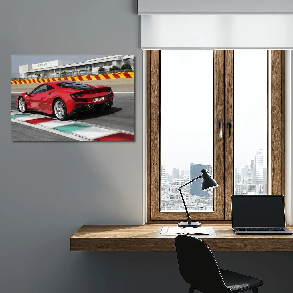 Ferrari F8 Tributo on Racing Track – Wall Art