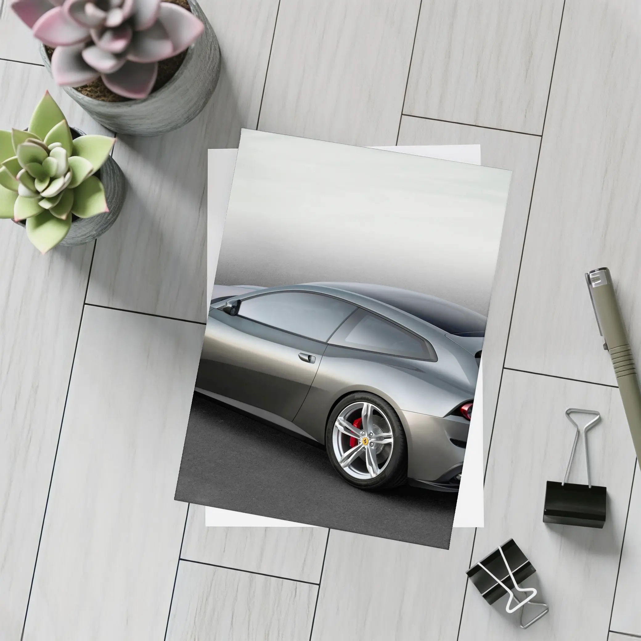 Ferrari GTC4 Lusso Gray Studio Shot – Postcards